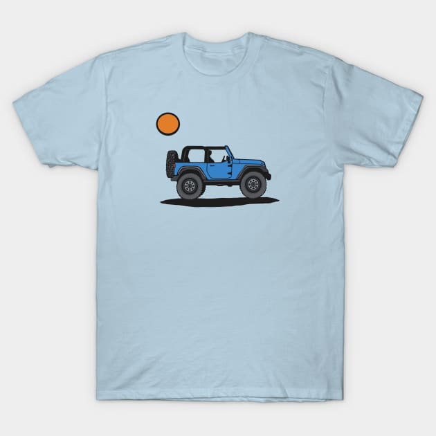 Blue Wrangler with Sun T-Shirt by Trent Tides